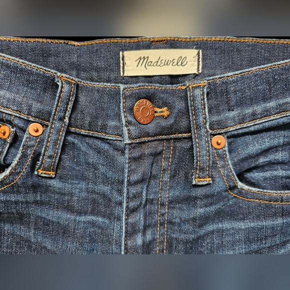 Madewell Women's "Cali Demi Boot" cropped/mini flare raw hem, size 25 - Picture 2 of 10